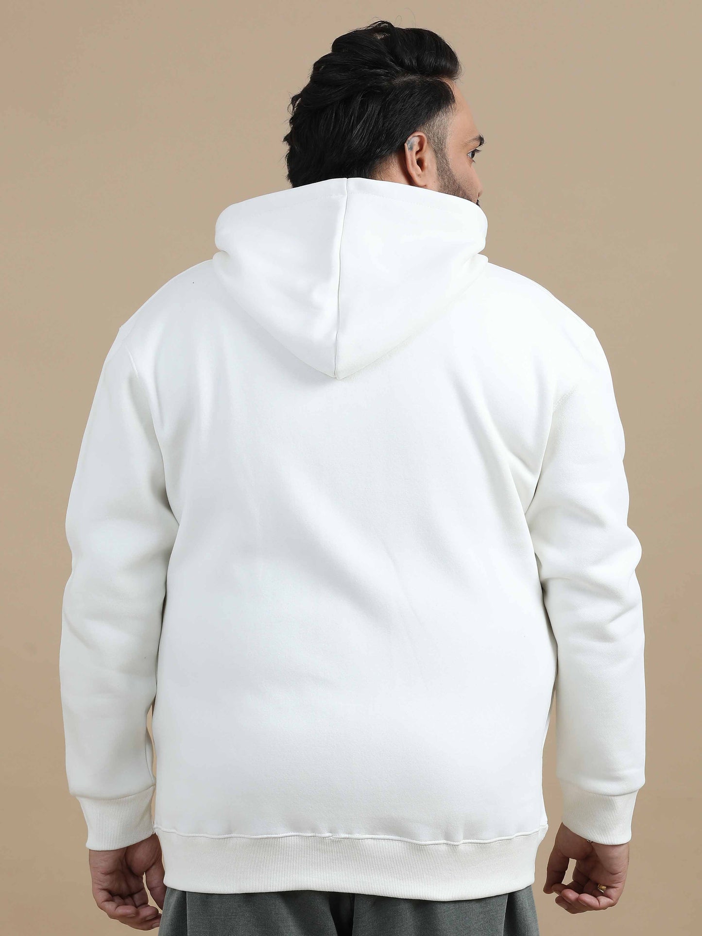 CozyPeak Plus Size White Hoodie