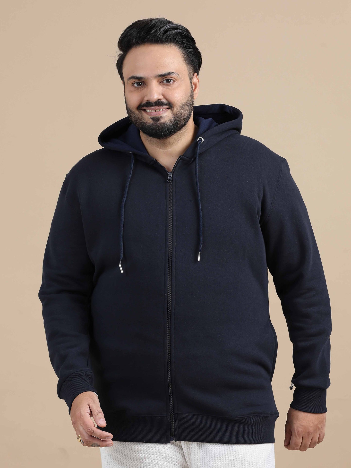 CozyPeak Plus Size Navy Hoodie