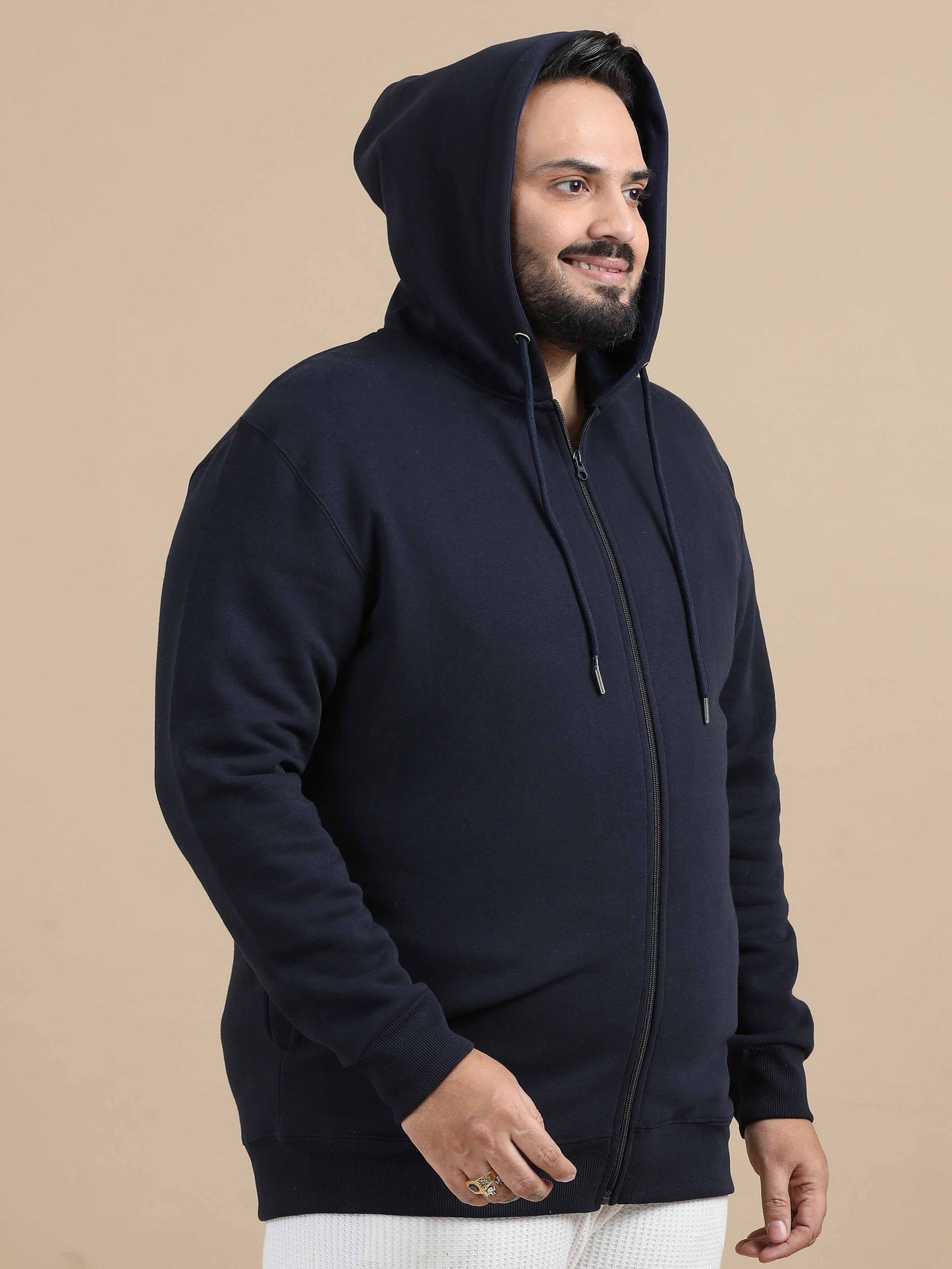 CozyPeak Plus Size Navy Hoodie