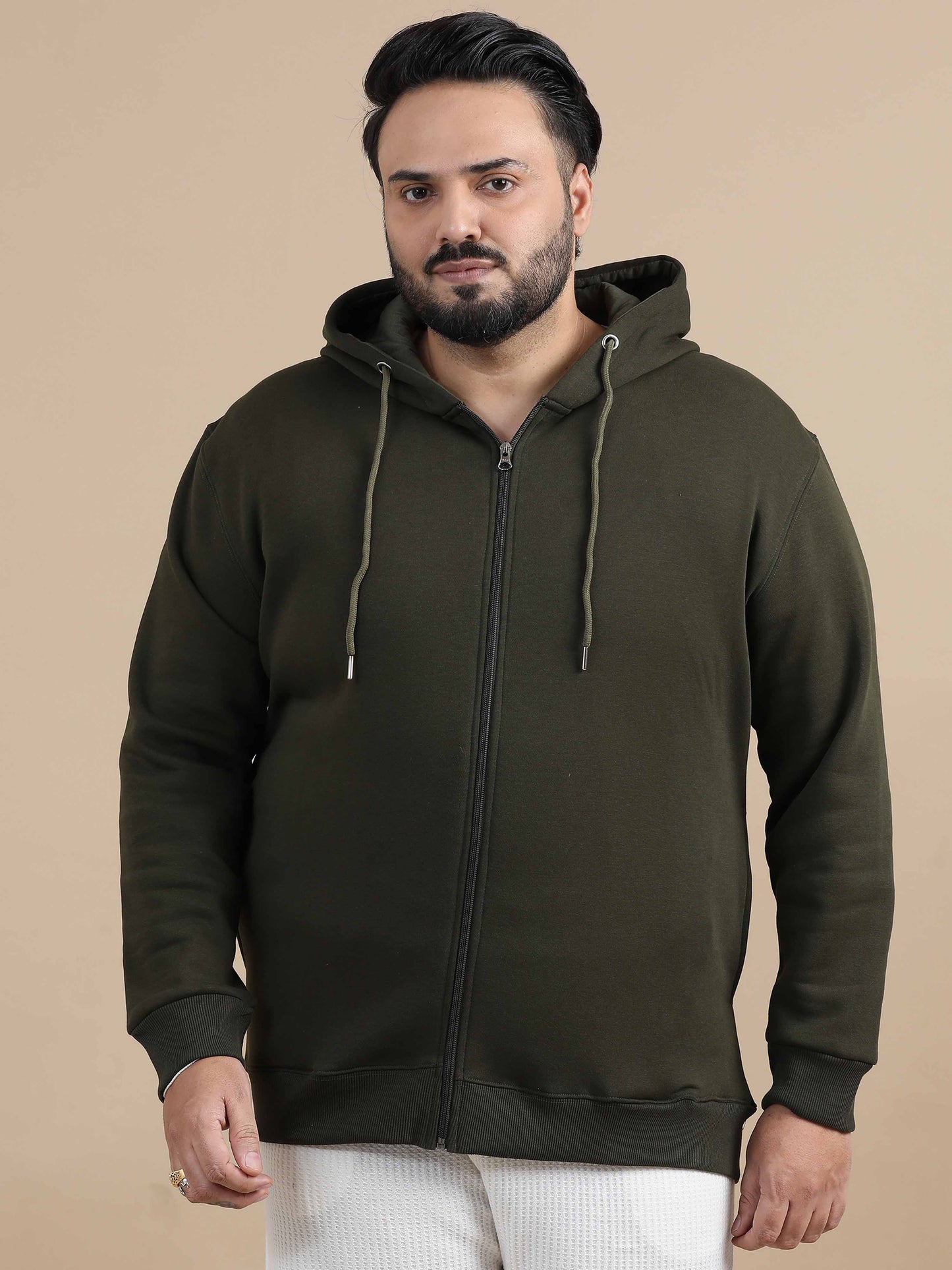 CozyPeak Plus Size Olive Hoodie