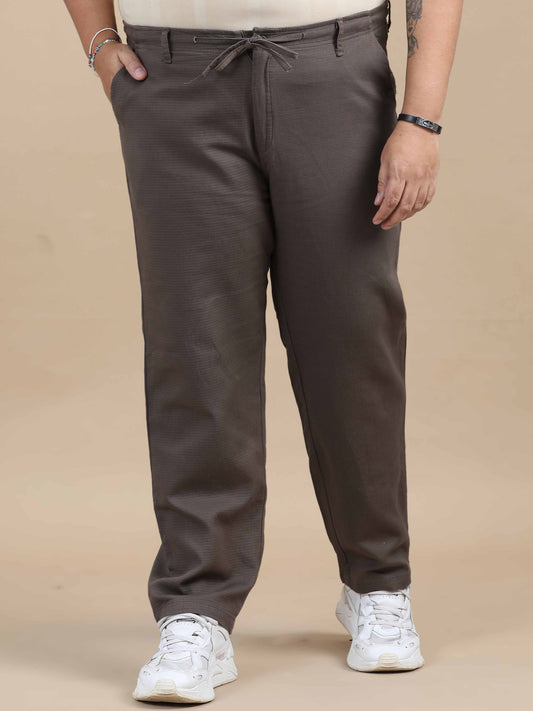 Plus Size Relaxed Fit Trouser-Vampire Grey