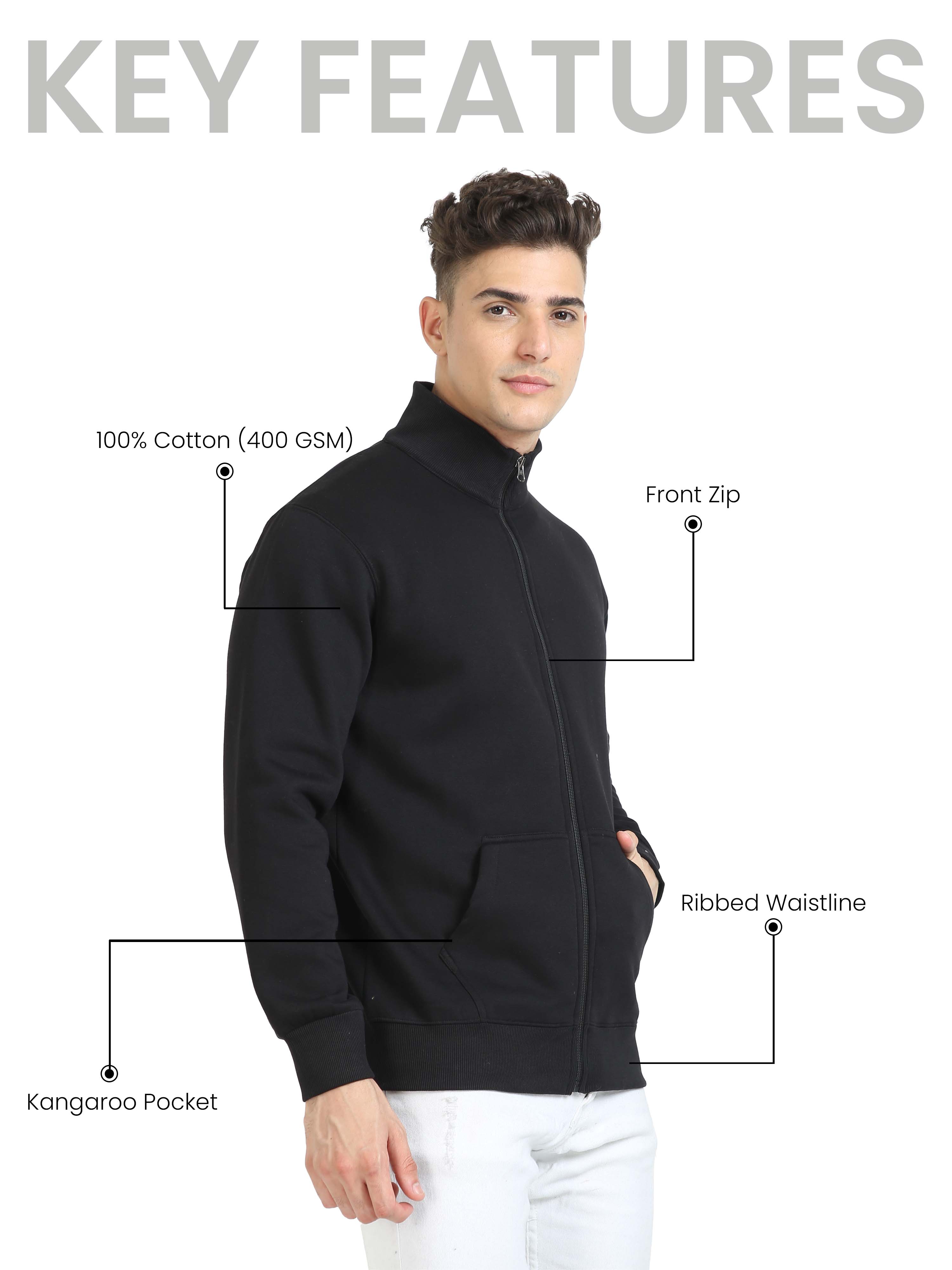 メンズウェア CLUBHAUS Diana Highneck SweatShirt XL Shop Latest Black Highneck sweatshirt For Men Online