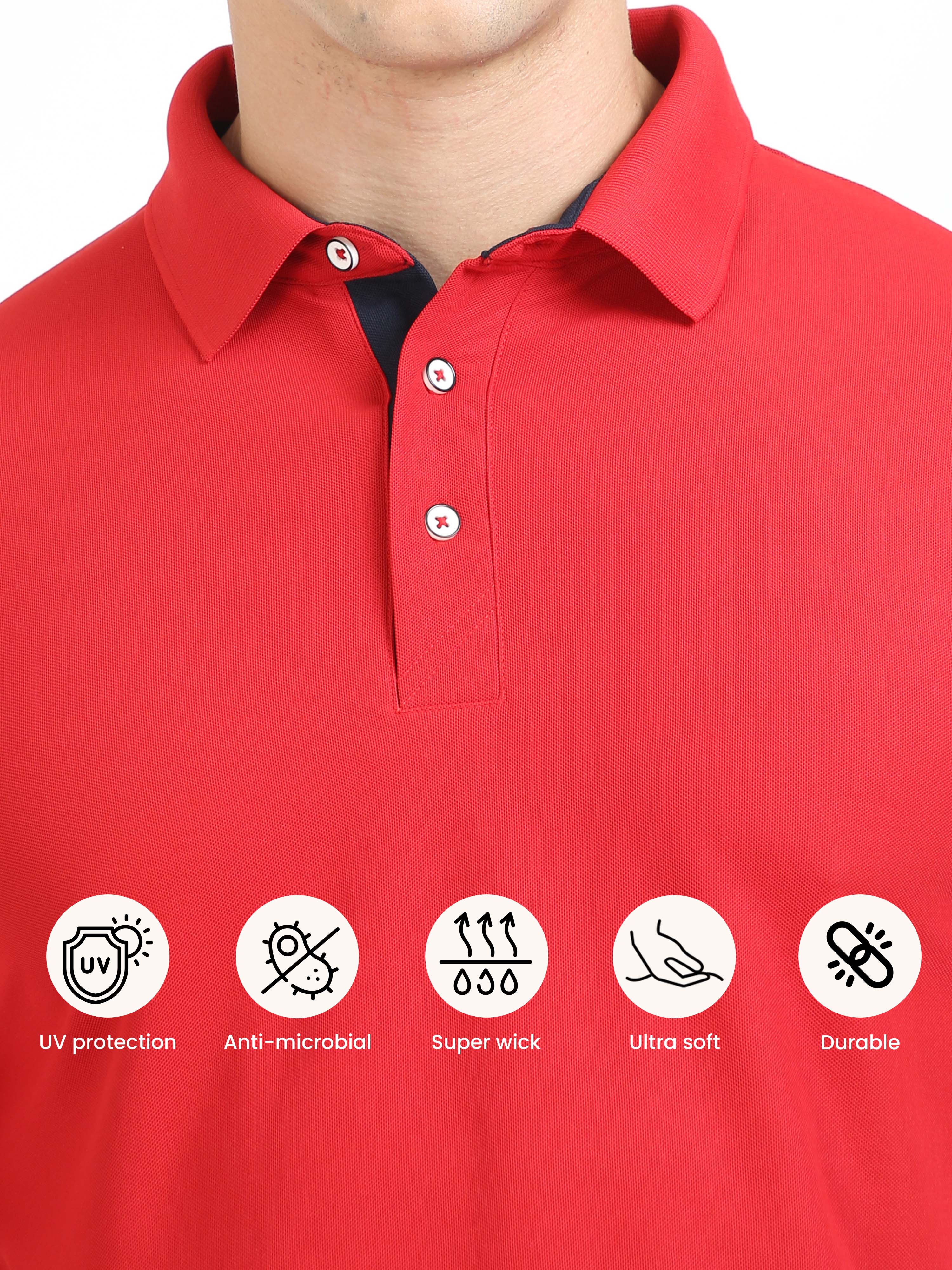 Arrow Red Men's Polo T-shirt