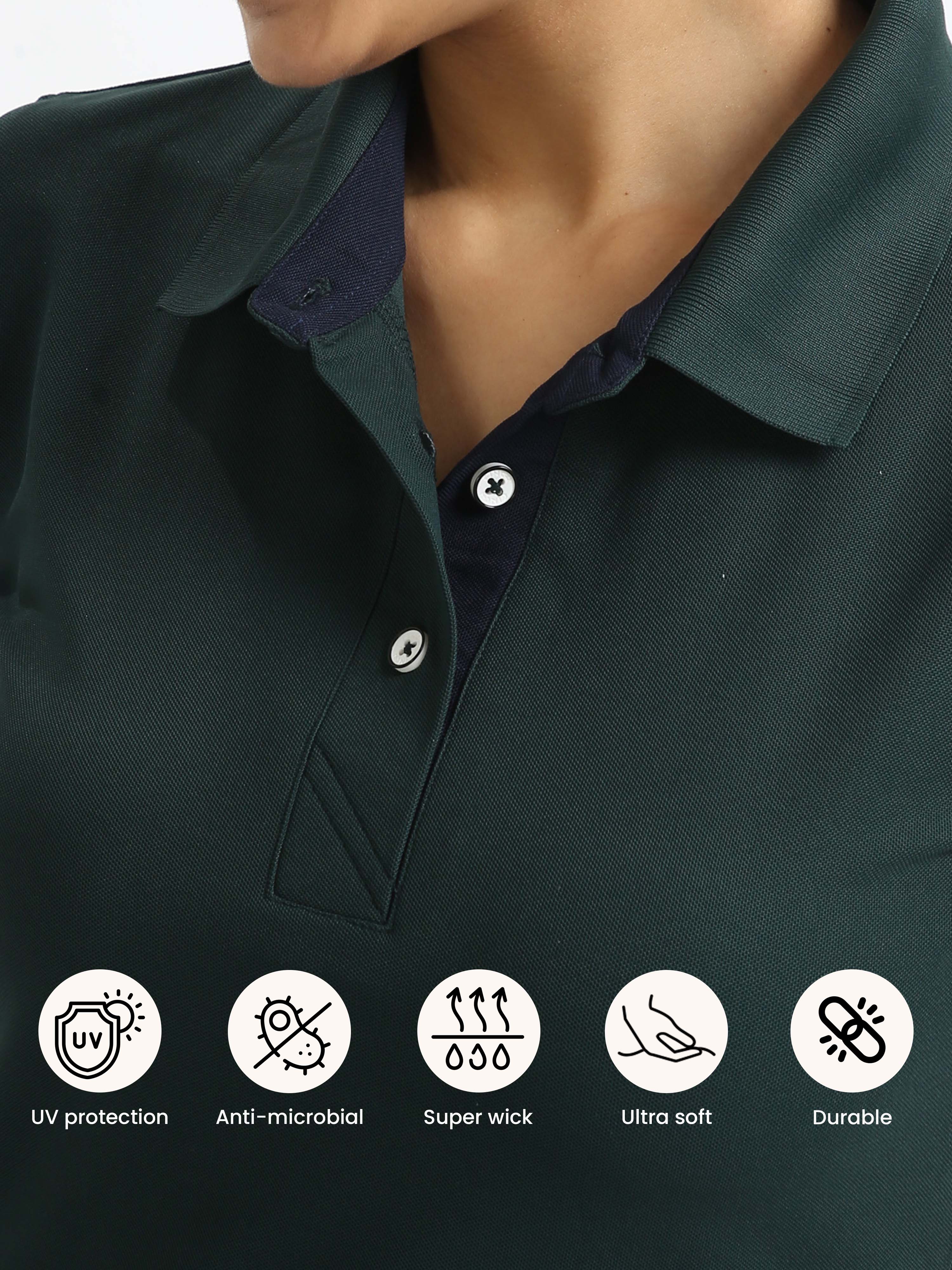 Pine Green Women's Polo T-shirt