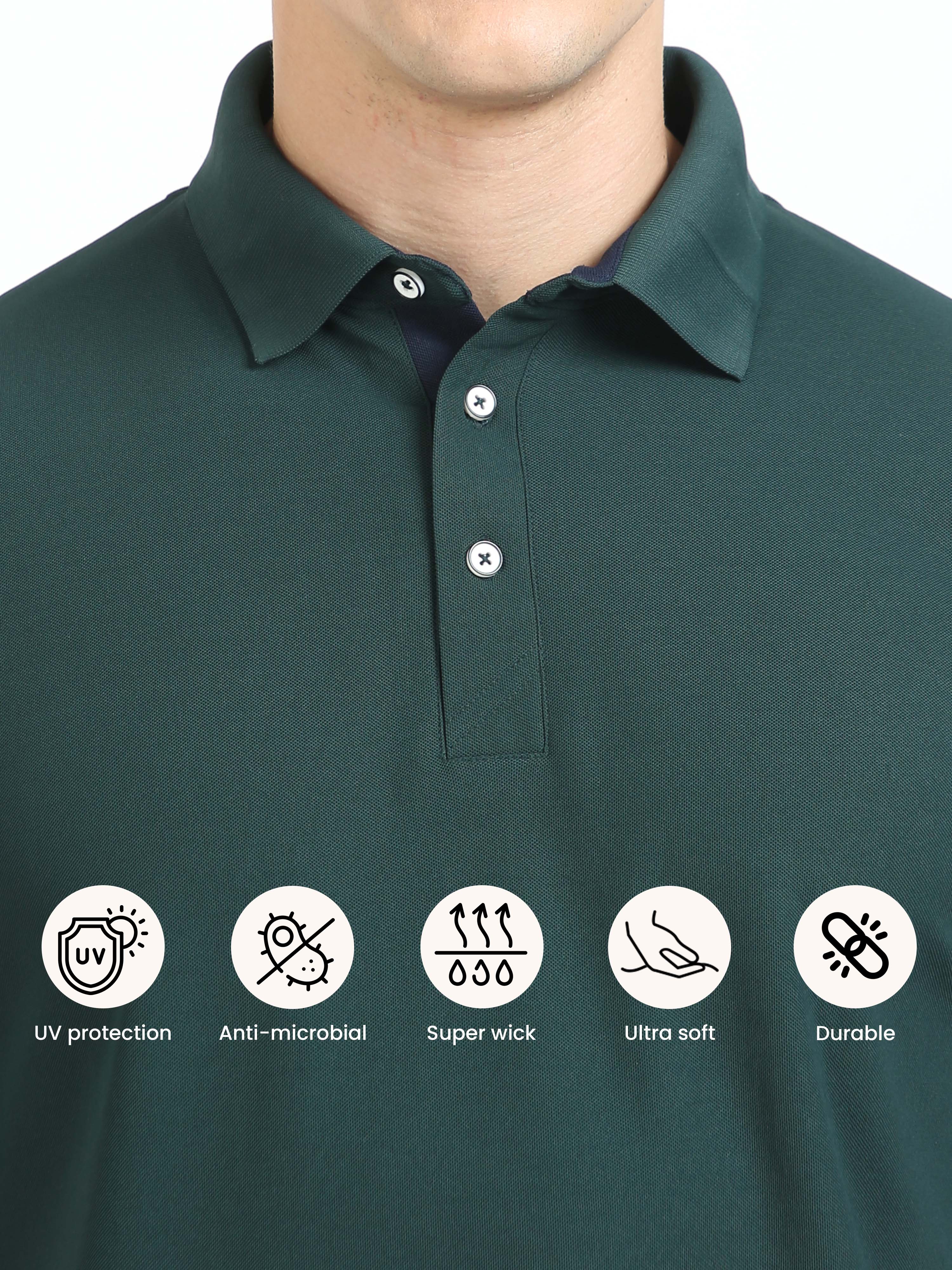 Pine Green Men's Polo T-shirt