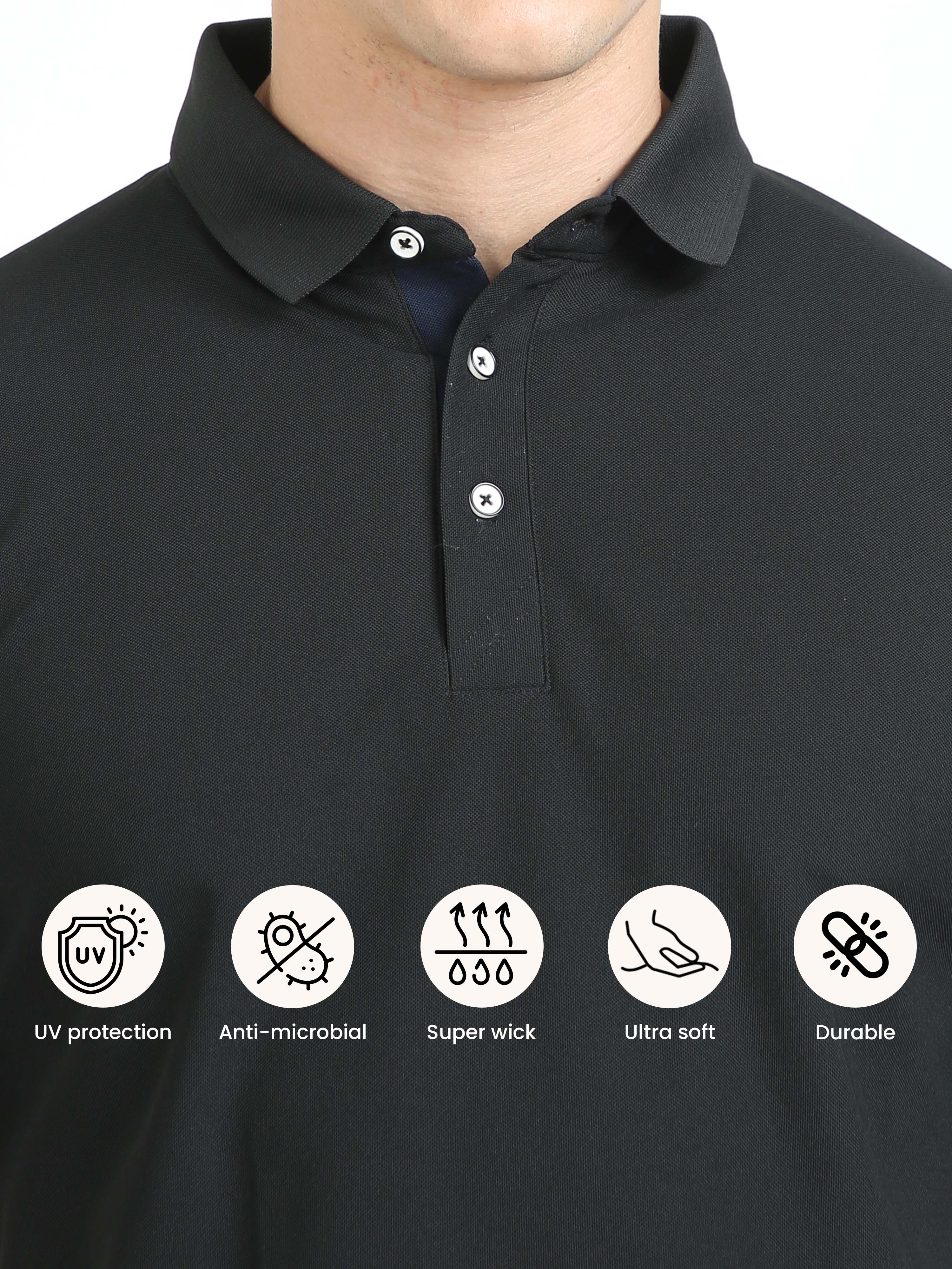 Black Men's Polo T-shirt