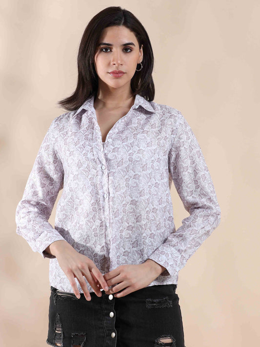 Rose Dreamer Cotton Shirt for Women