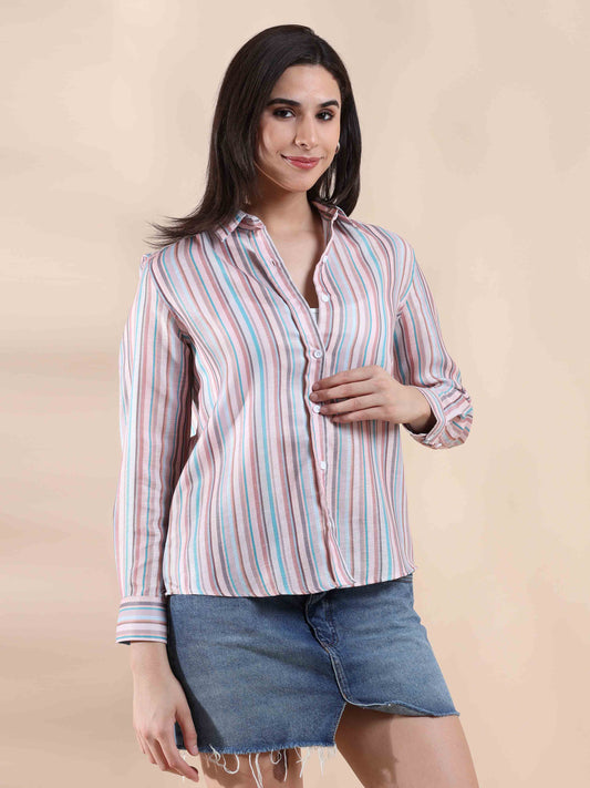 Sorbet Stripes Cotton Shirt for women