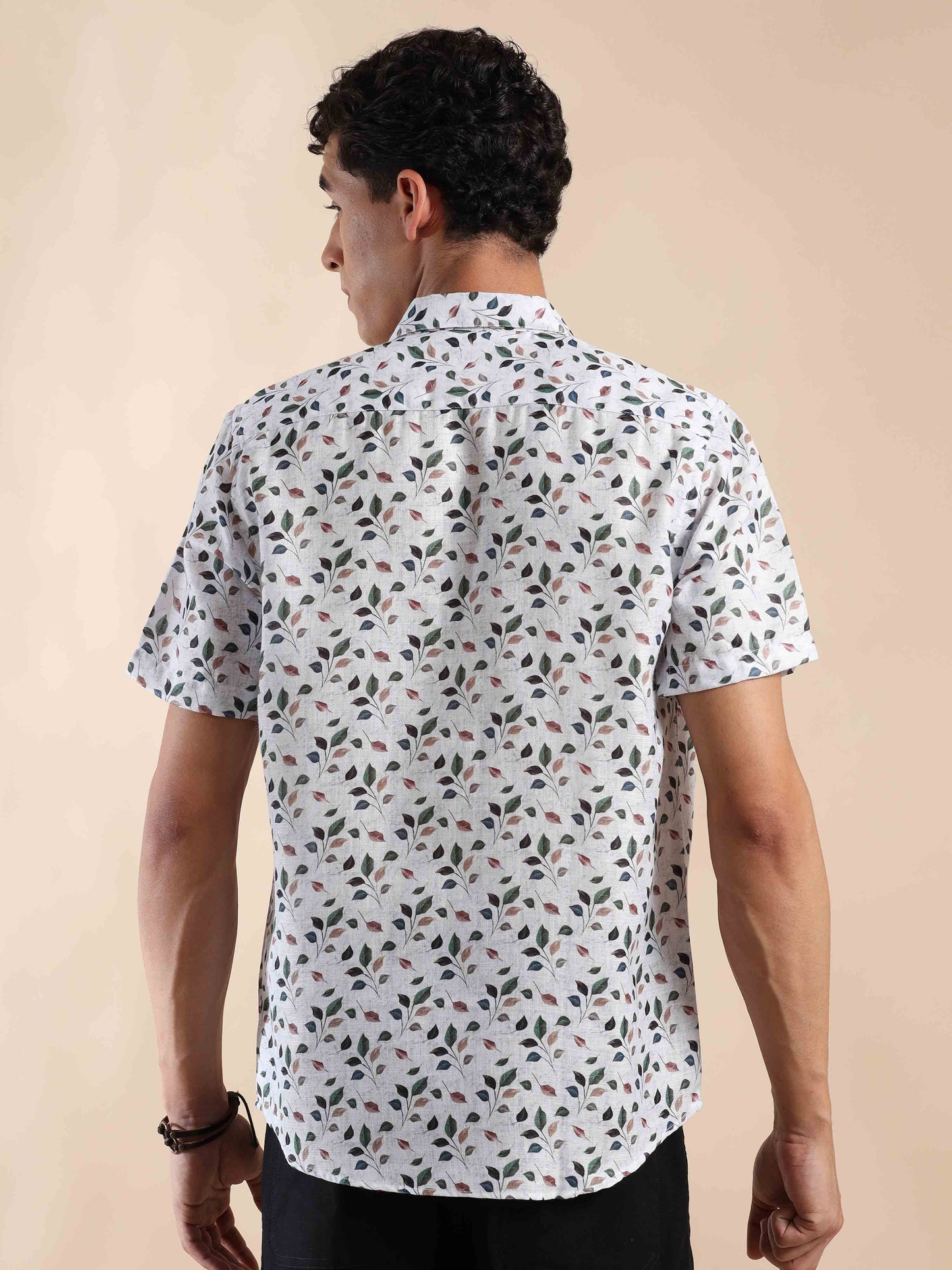 Half sleeve printed polyester cotton shirt for Men