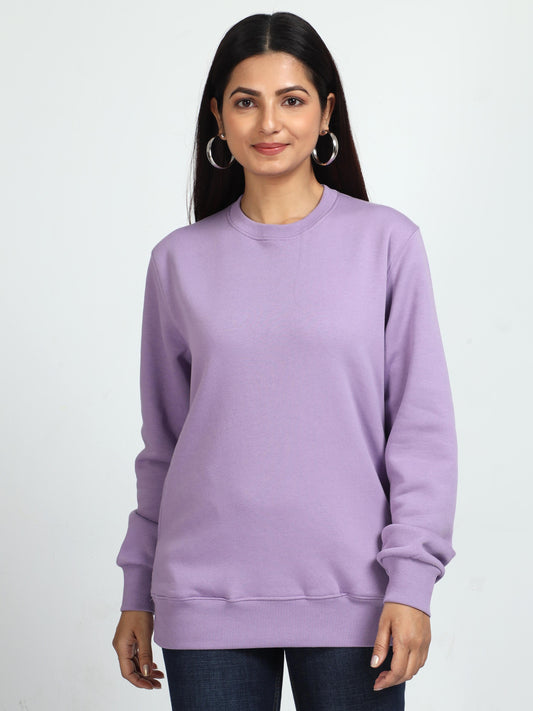 Lavender Round Neck Sweatshirt