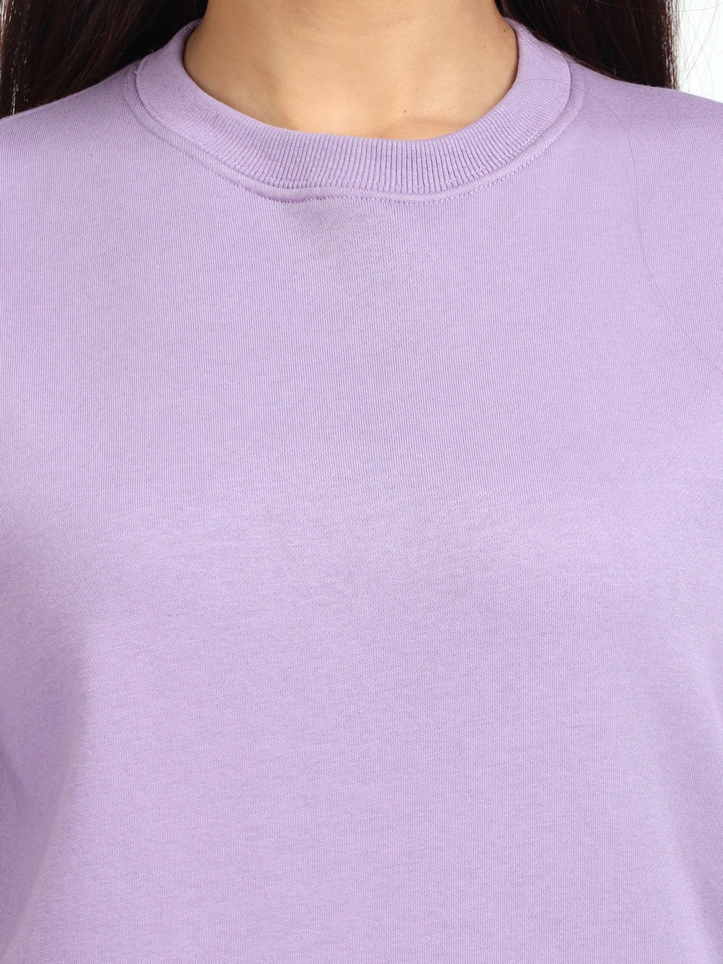 Lavender Round Neck Sweatshirt