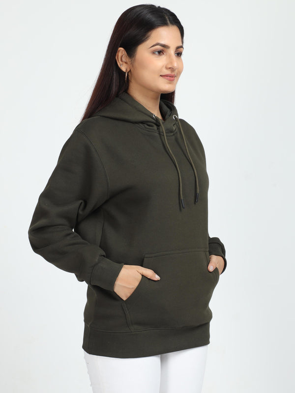 Olive Green Double Zip Hoodie