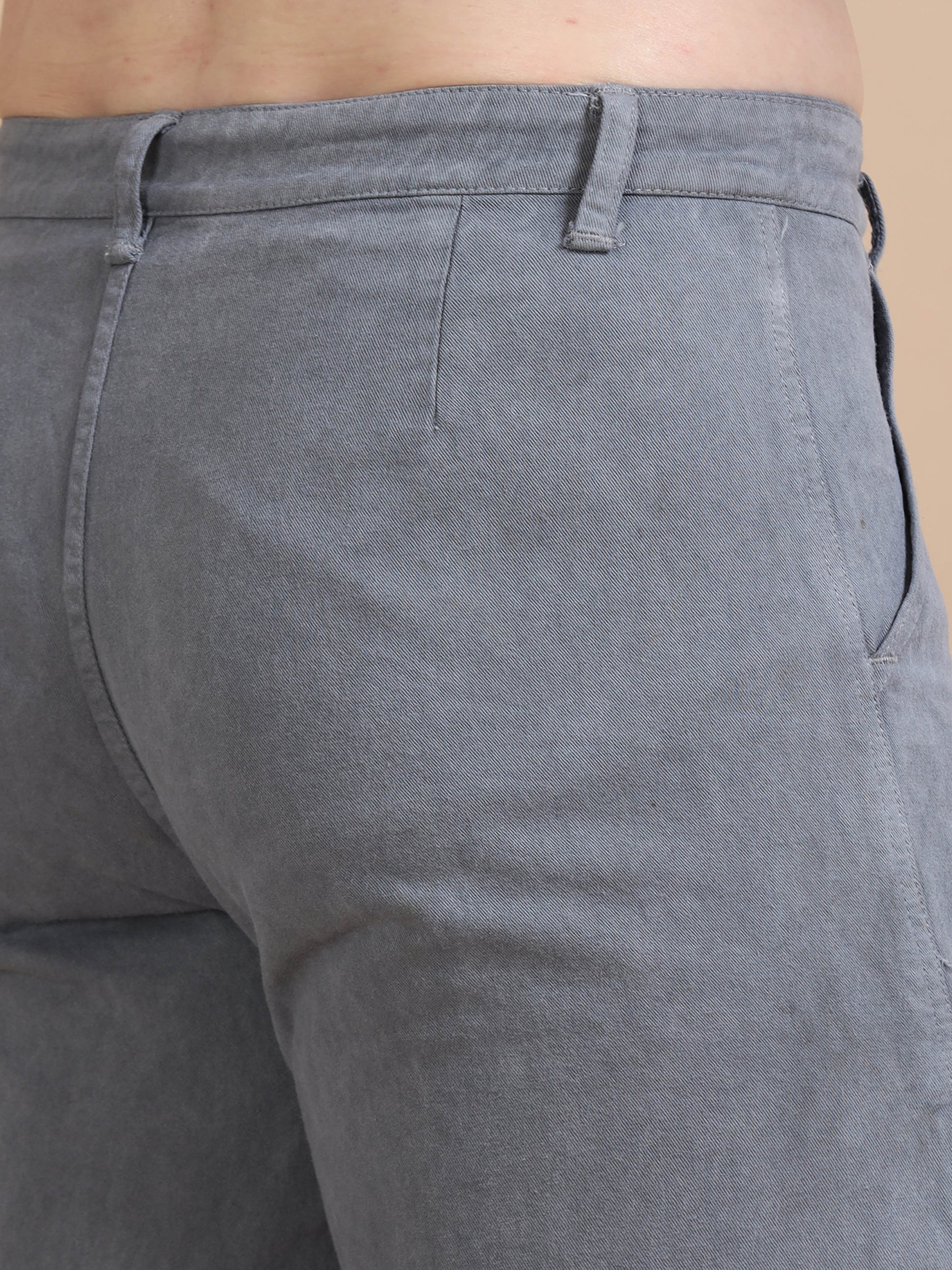 Grey Utility Denim Cargo Trouser Mens 