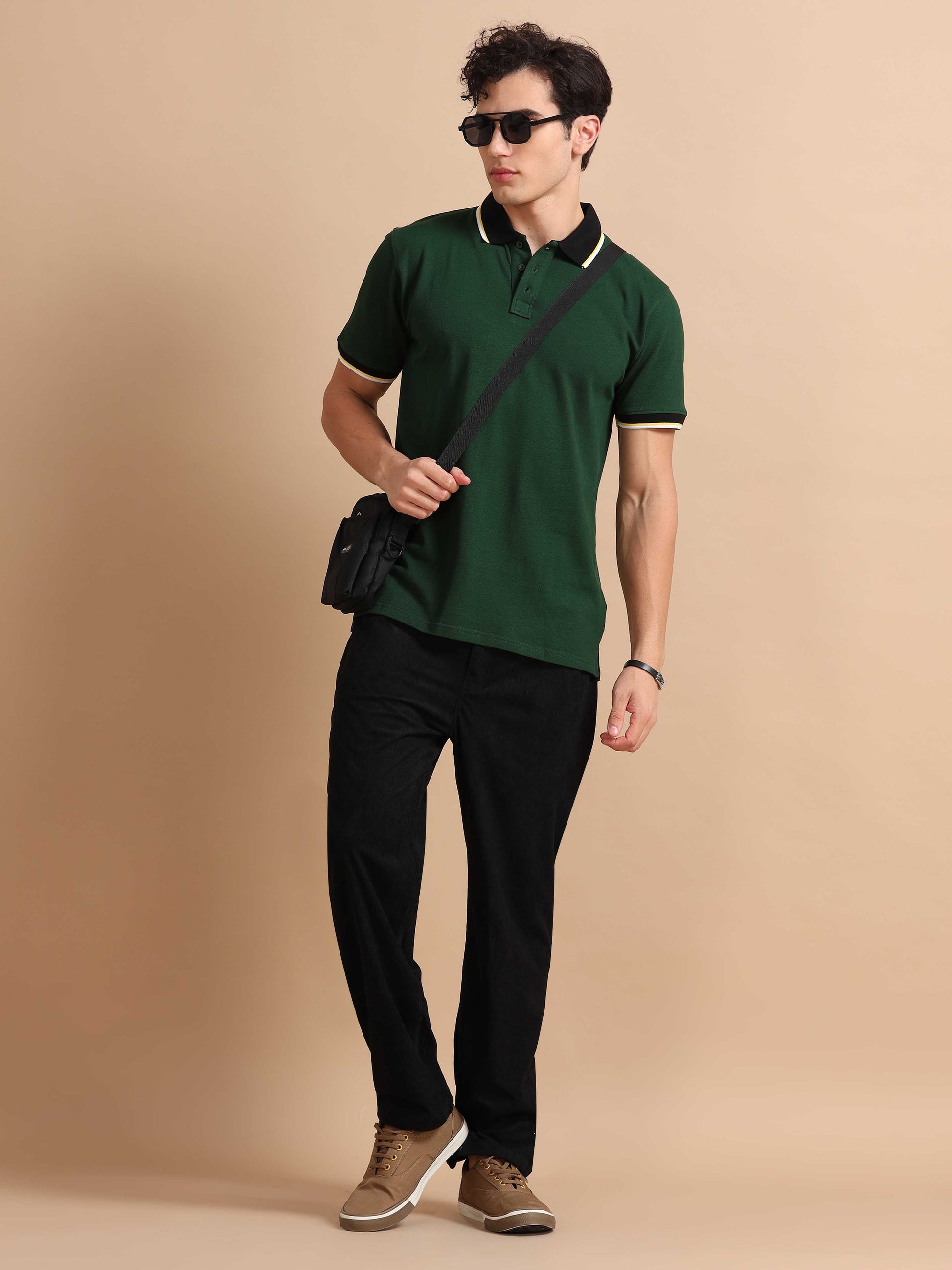 Black Corduroy Trousers for Men